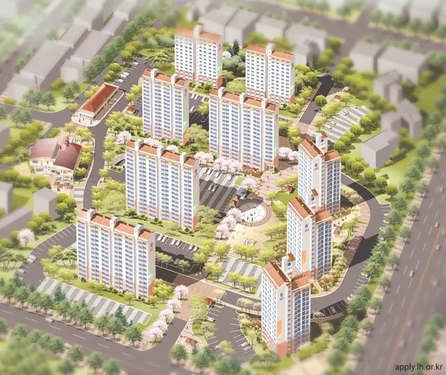 음성금왕 주공 3-2단지 아파트 단지조감도