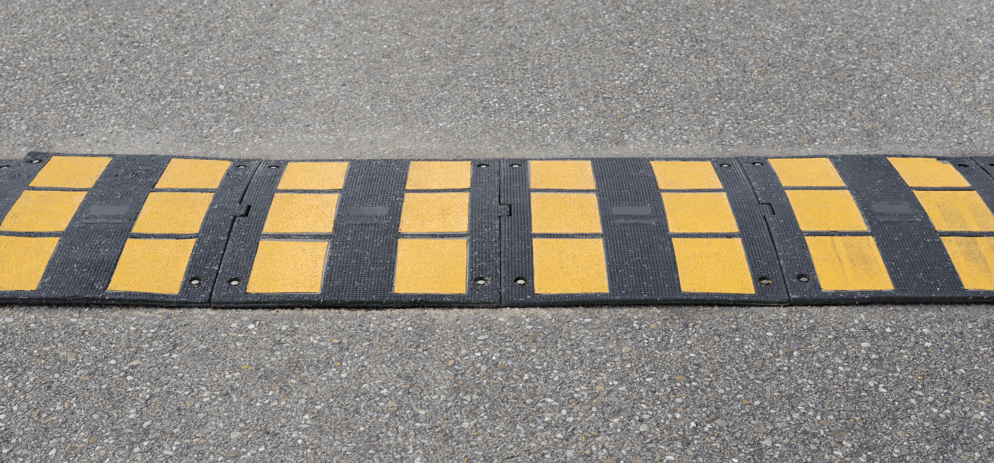 speed bump in road