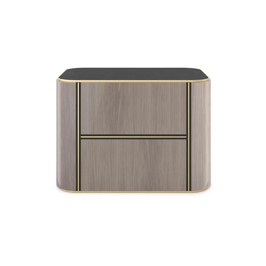 Bold grey bedside table