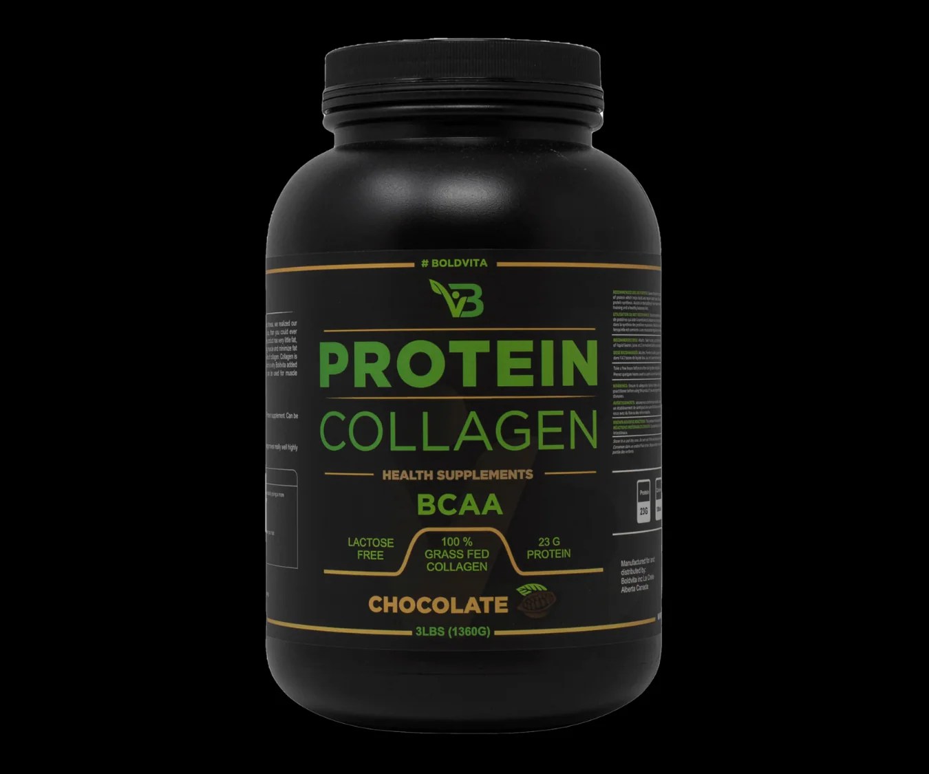 Protein Collagen Chocolate 3lbs Boldvita Supplements