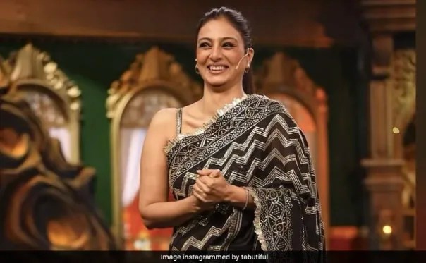 Tabu Gives The Colour Black A Sequinned Spin In An Abu Jani-Sandeep Khosla Saree