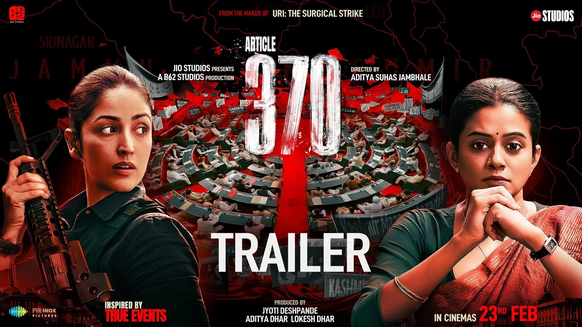 YAMI GAUTAM ‘s  ‘ARTICLE 370’ Trailer unveiled  Ahead of 23rd February Release