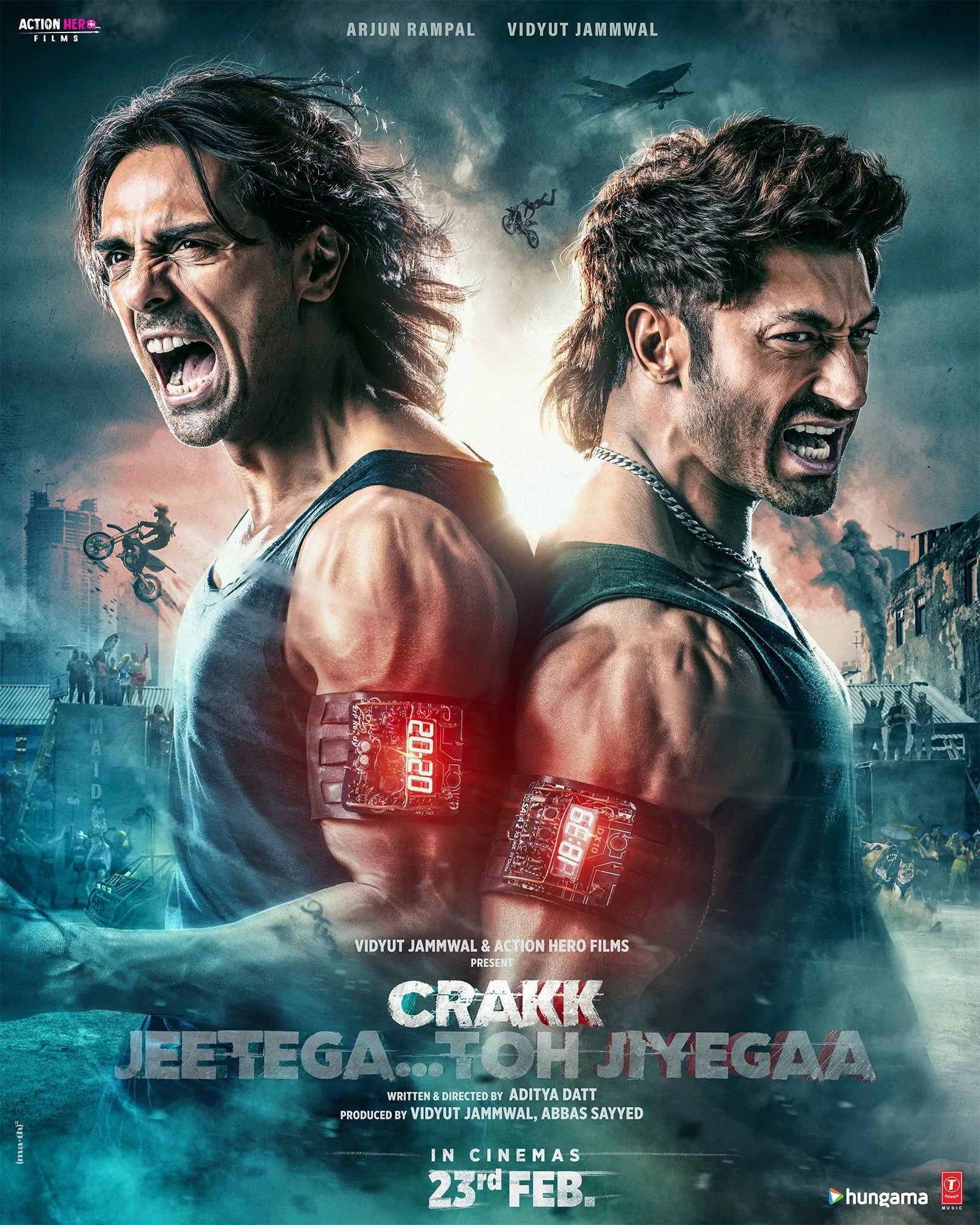 Vidyut Jammwal vs. Arjun Rampal: ‘Crakk’ New Poster Revealed, Clash in Cinemas on 23rd Feb 2024