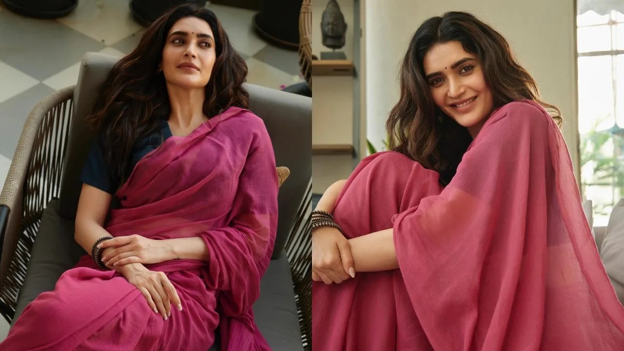 Karishma Tanna Redefines Elegance: Slaying the Simple Saree Look with Minimal Makeup