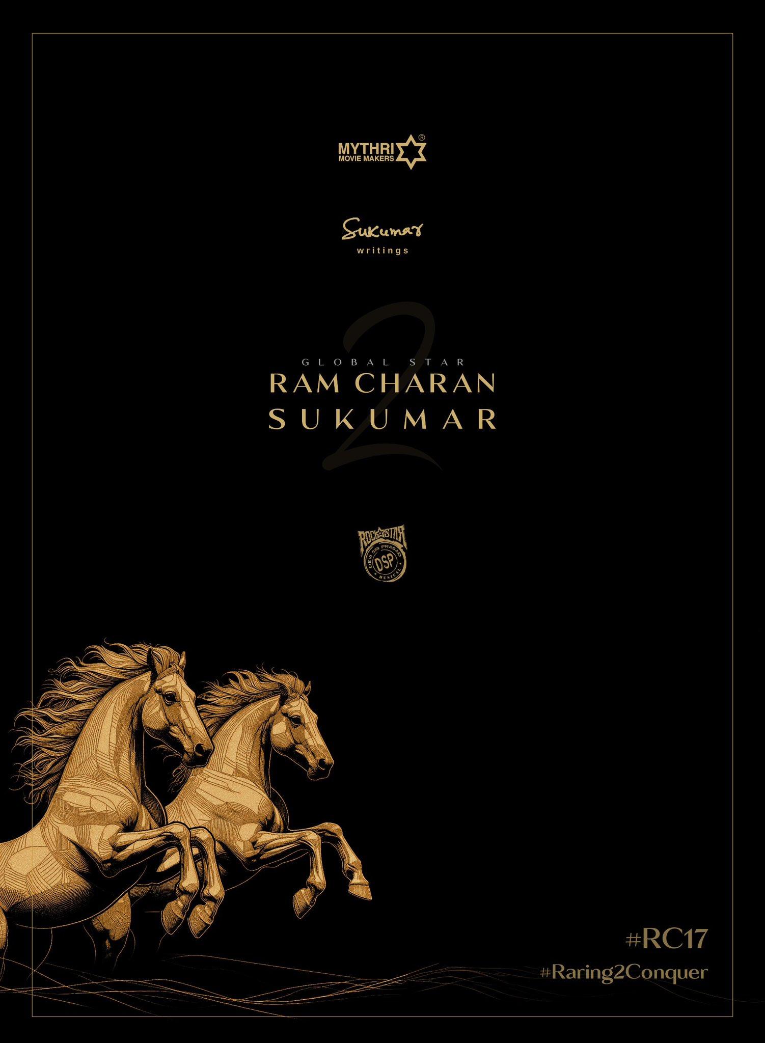 Ram Charan and Sukumar Join Hands Once Again for a New Project, Announcement poster out