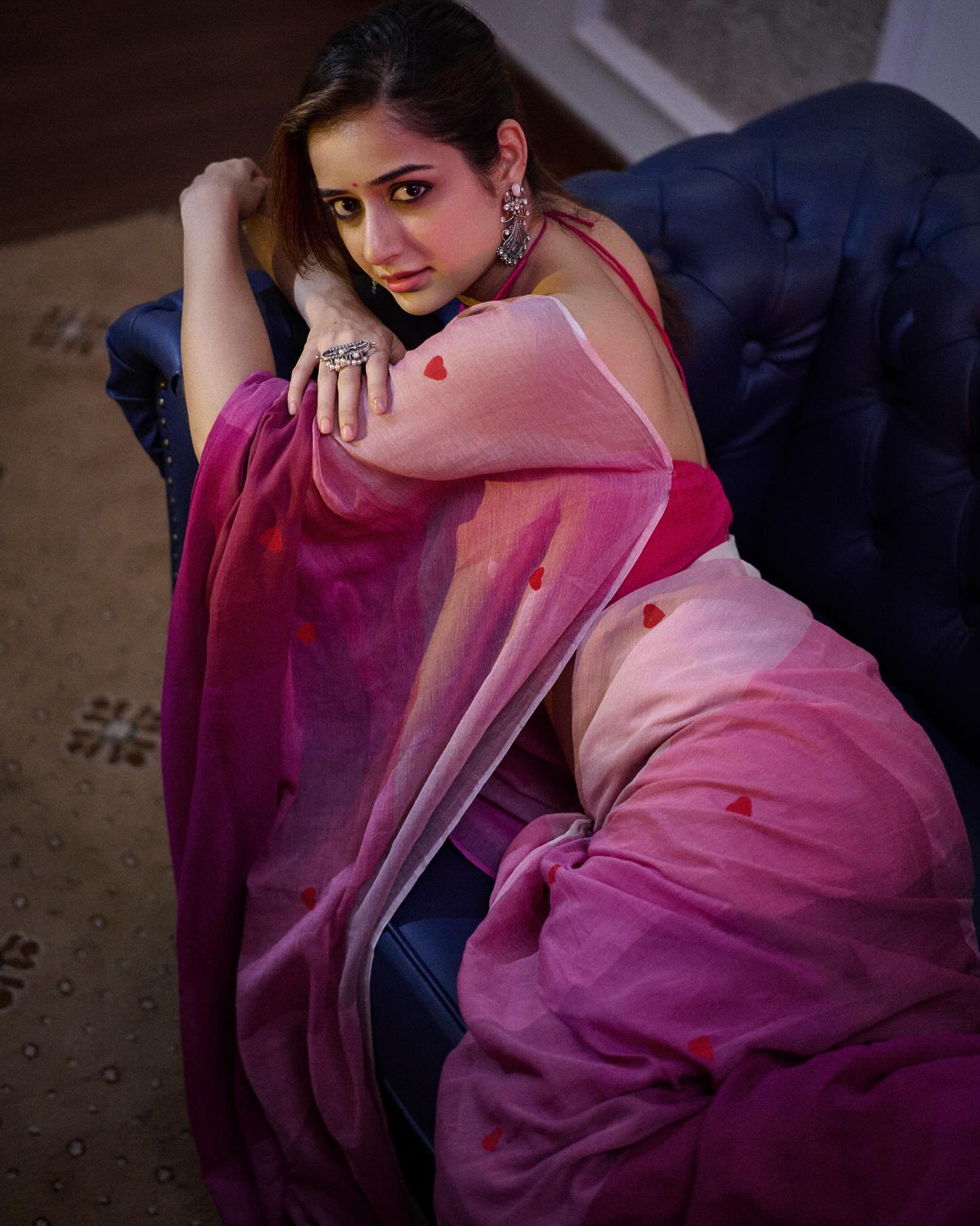 Ashika Ranganath  slays in  a stunning traditional look.
