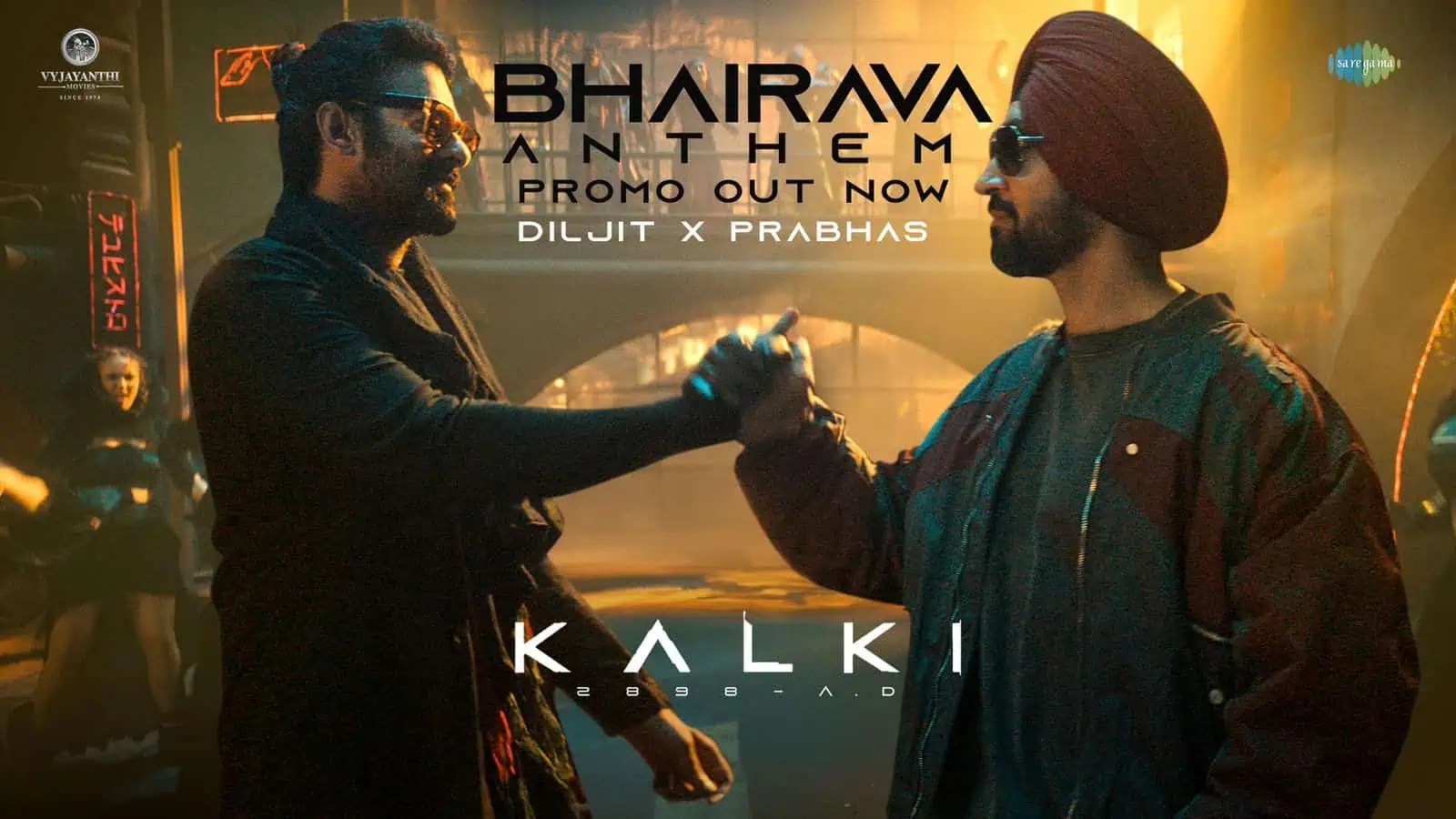 The promo for Kalki 2898 AD  first song, titled “Bhairava Anthem feat Diljit Dosanjh with Prabhas is out