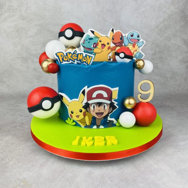 Tarta de cumpleaños de Pokémon personalizada, de Bonacasa Cake Design (Madrid)