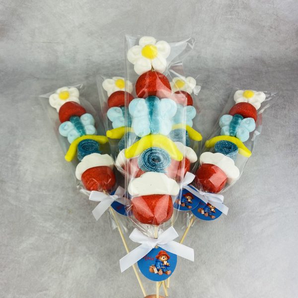 Brochetas de chuches personalizados de Bonacasa Cake Design (Madrid)