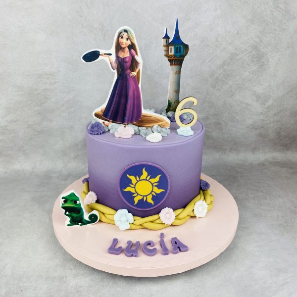 Tarta de cumpleaños de Rapunzel personalizada, de Bonacasa Cake Design (Madrid)