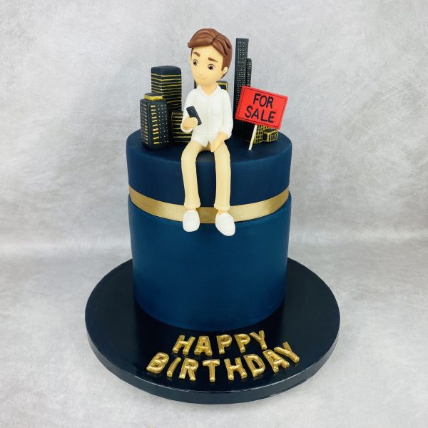 Tarta de cumpleaños para adultos personalizada, de Bonacasa Cake Design (Madrid)