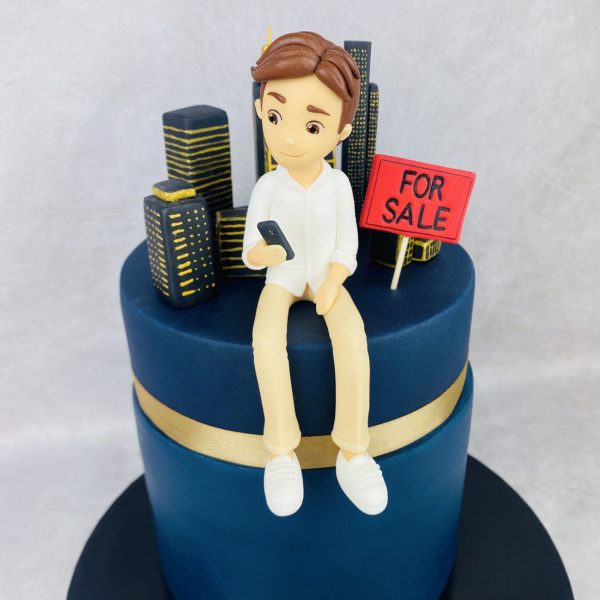 Tarta de cumpleaños para adultos personalizada, de Bonacasa Cake Design (Madrid)