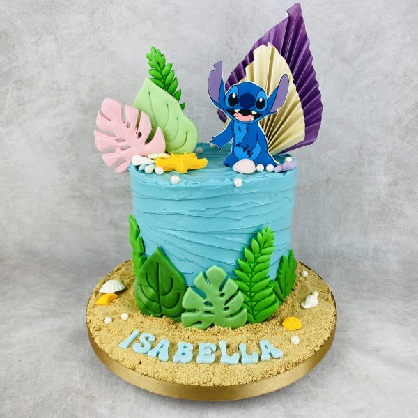 Tarta de cumpleaños de Stitch personalizada, de Bonacasa Cake Design (Madrid)