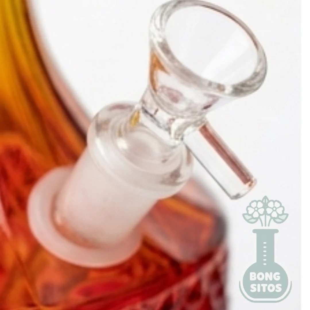 Bong de vidrio decantador tallado 26 cm — detalle del vidrio