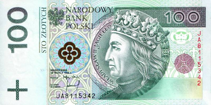 Картинки по запросу 100 złotych 1994