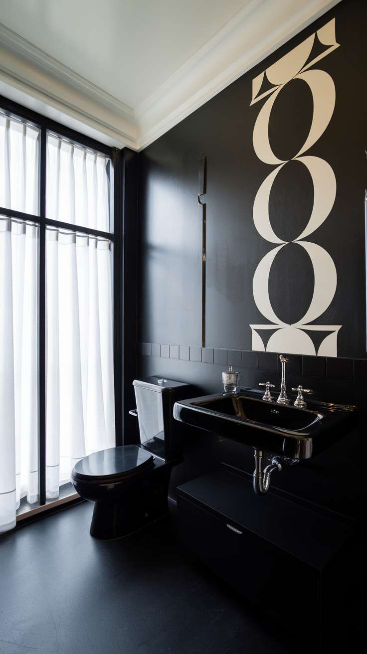 Black bathroom ideas