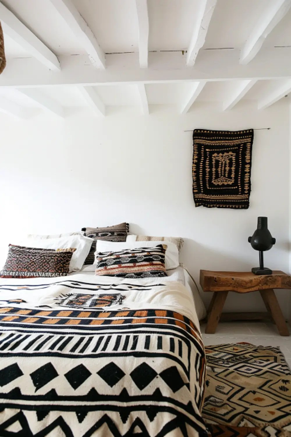 25 white boho themed bedroom ideas