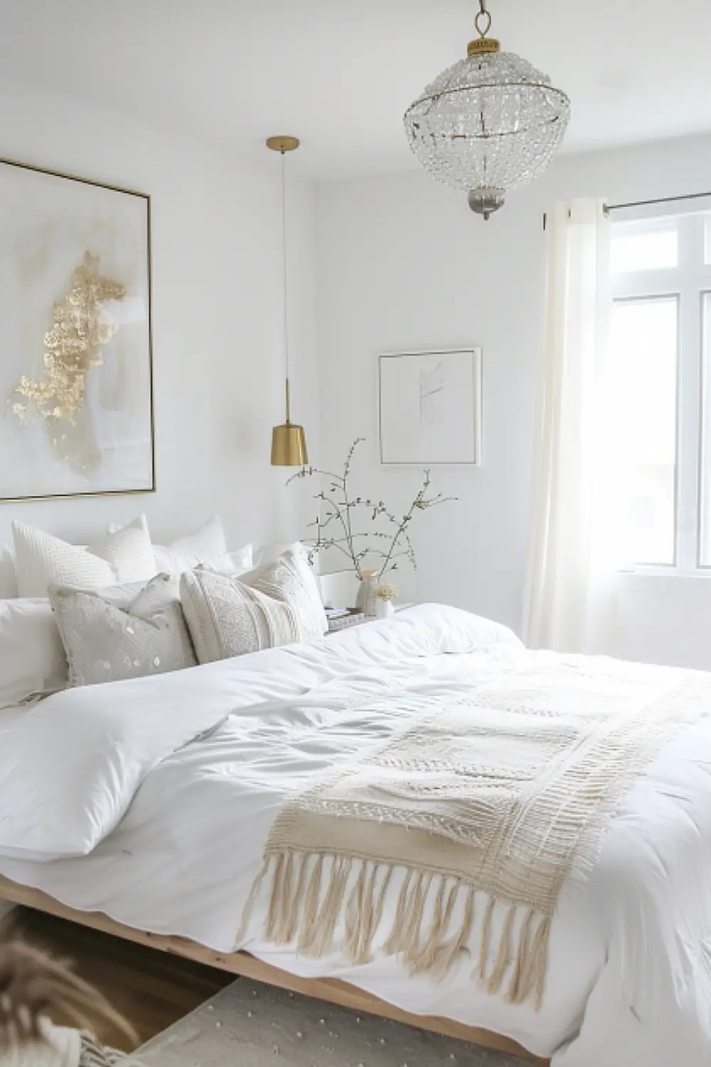 25 white boho themed bedroom ideas