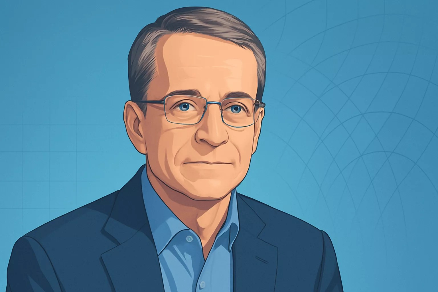 A man wearing glasses and a suit exudes confidence, reflecting the sharp intelligence often associated with Intel professionals.