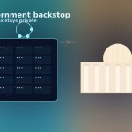 OpenAI CFO Sarah Friar rejects government backstop as AI capex expectations explode Illustration showing a grid of servers with the text No government backstop. AI capex stays private on the left, and a simplified government building icon on the right, separated by a faint boundary.