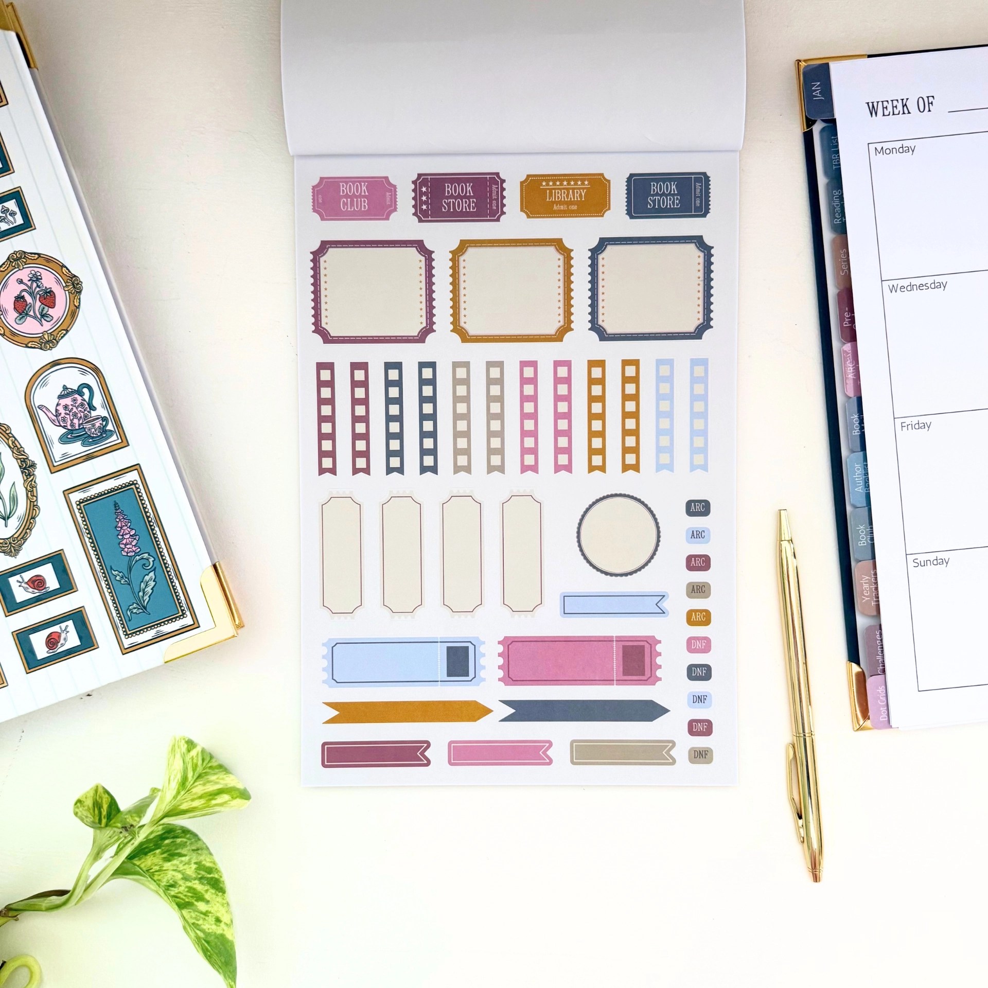 colorful writable planner stickers to fit in our hardcover planner pages