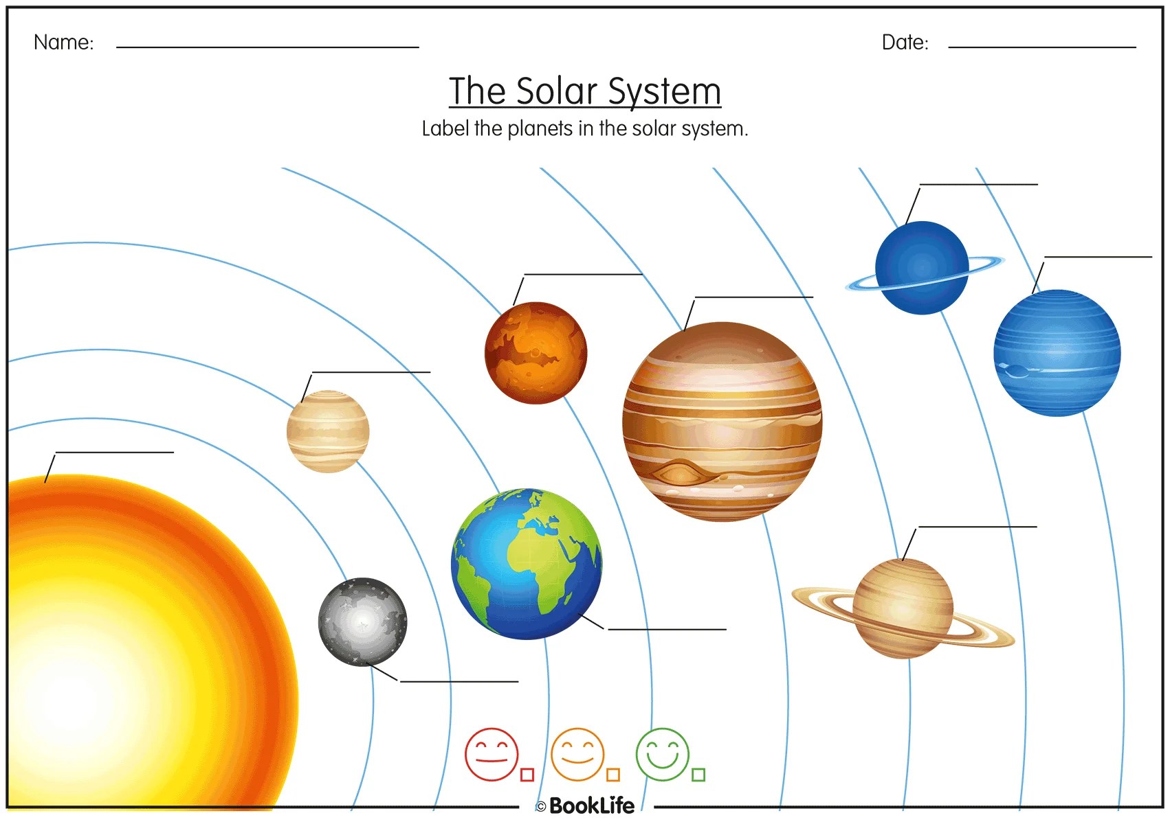 Label The Planets Worksheet