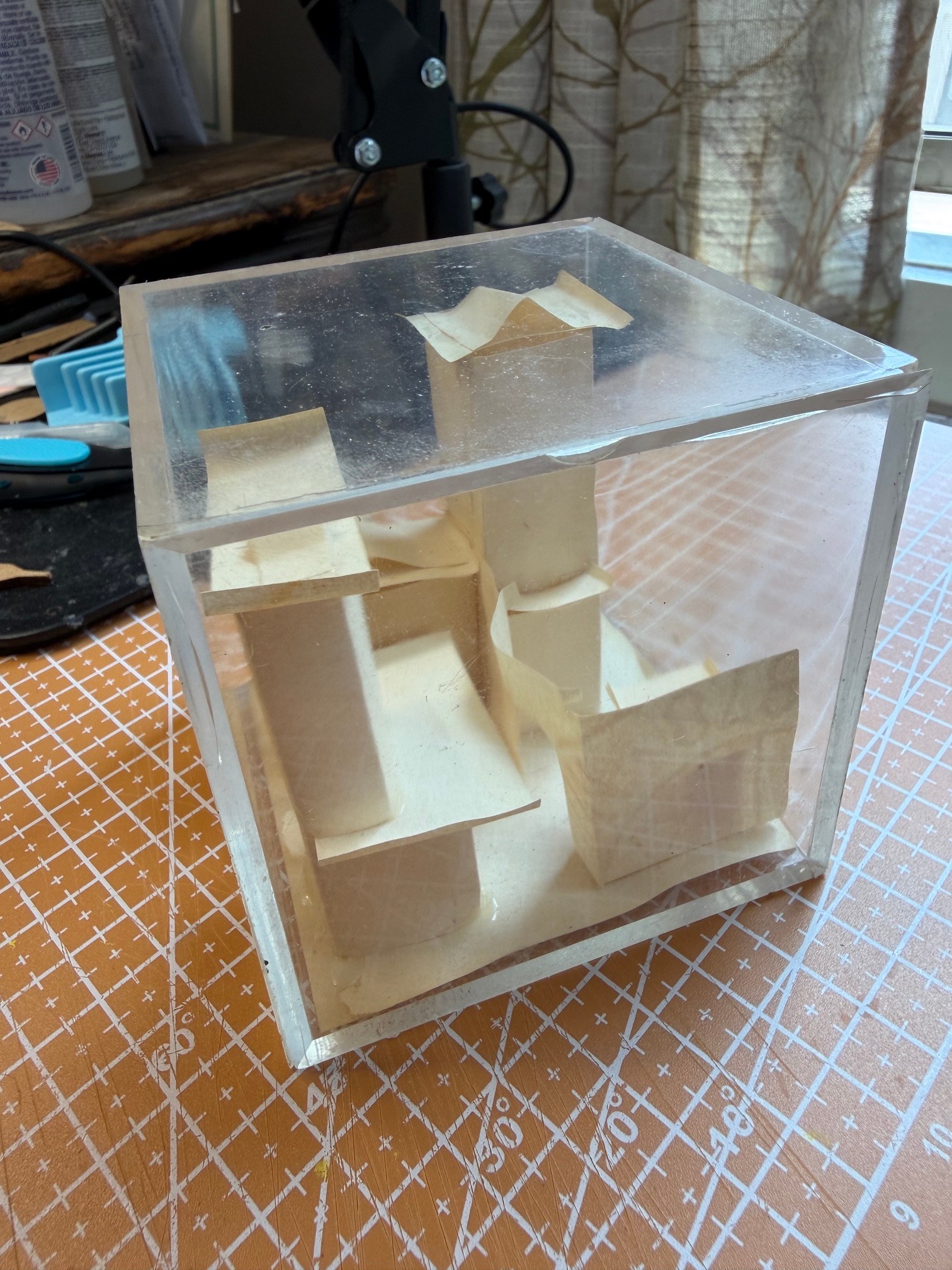 A builder's first completed book nook