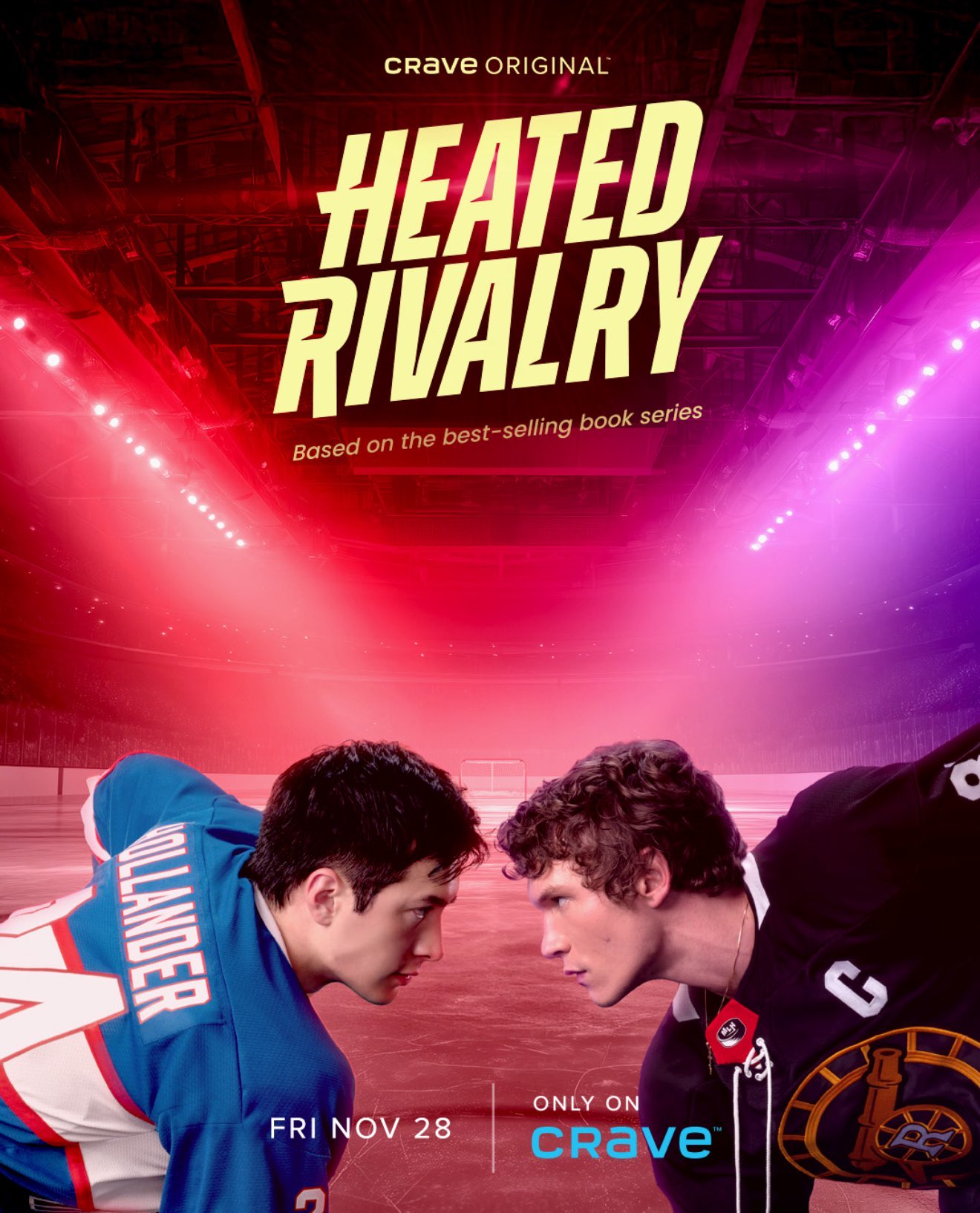 udson Williams as Shane Hollander and Connor Storrie as Ilya Rozanov in Heated Rivalry.”