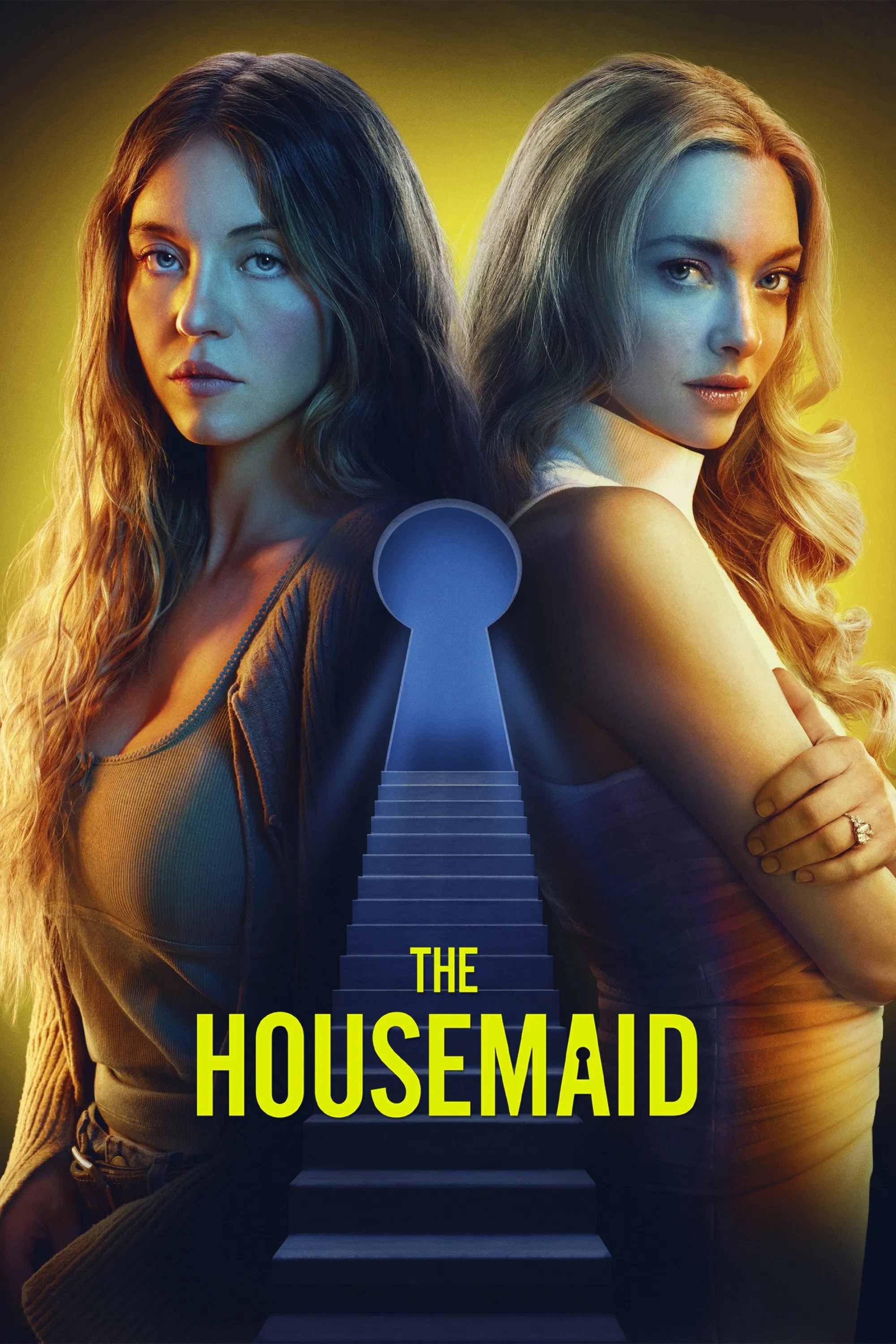 Sydney Sweeney as Millie and Amanda Seyfried as Nina in The Housemaid