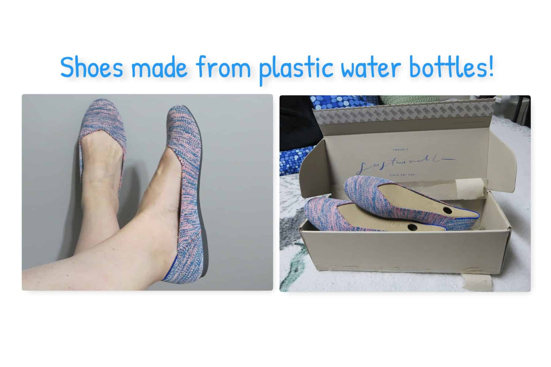 women's shoes made out of recycled water bottles