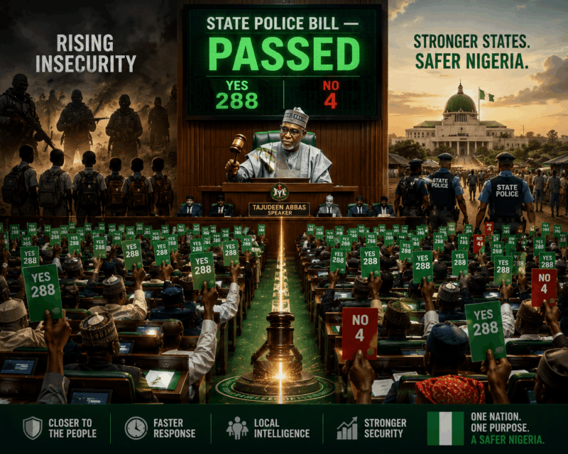Reps Overwhelmingly Pass Historic State Police Bill Amid Rising Insecurity