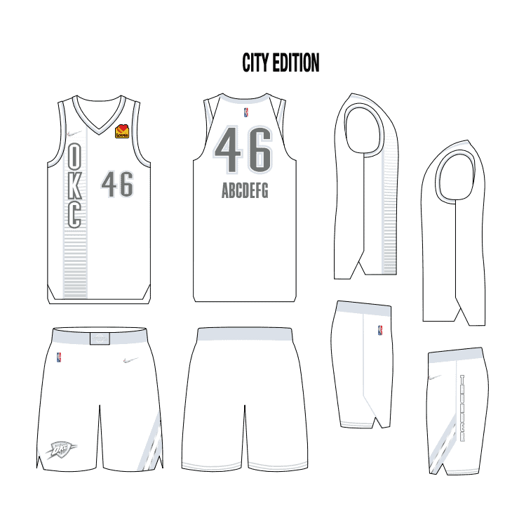 okc thunder white jersey