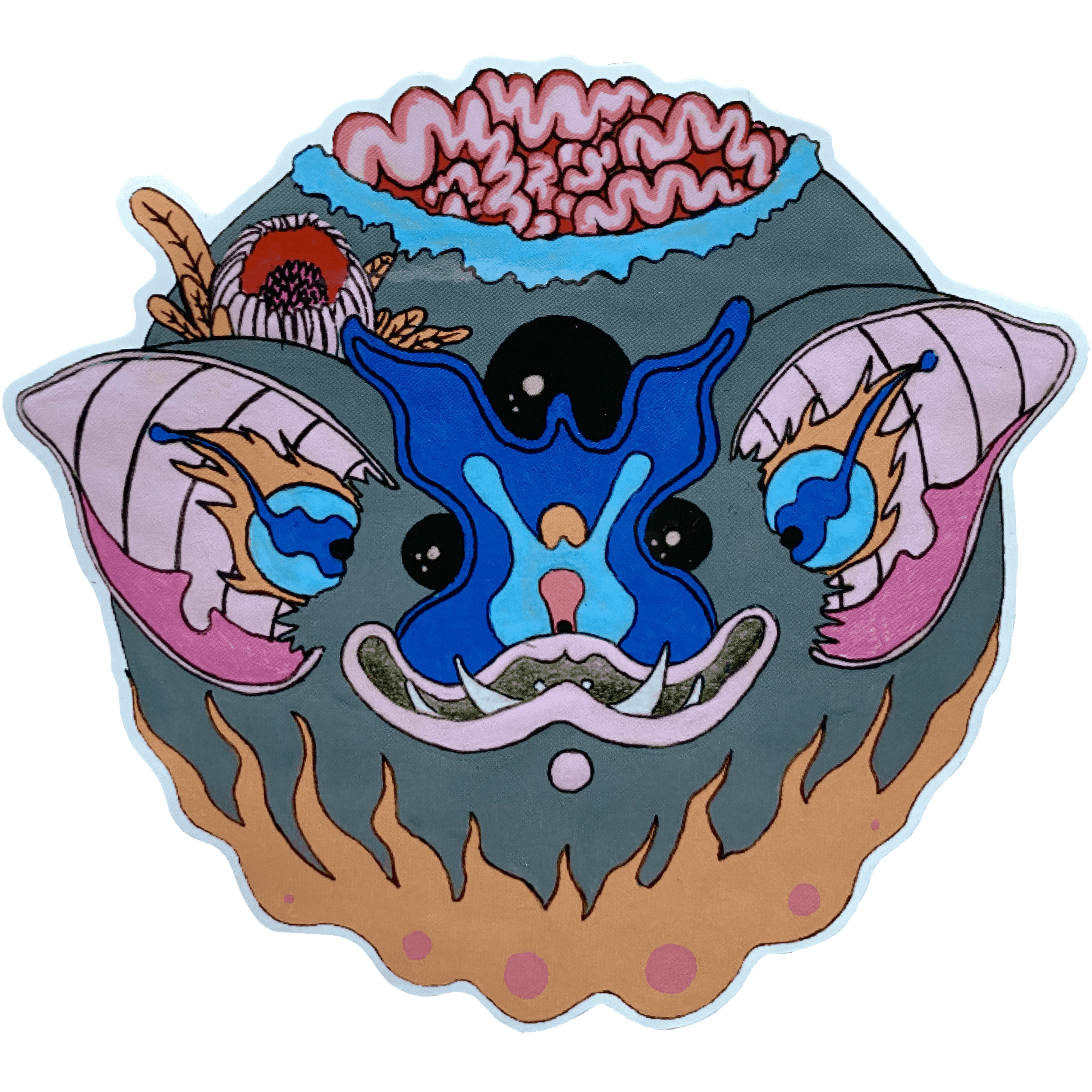 Bat Brains Sticker Extra Large