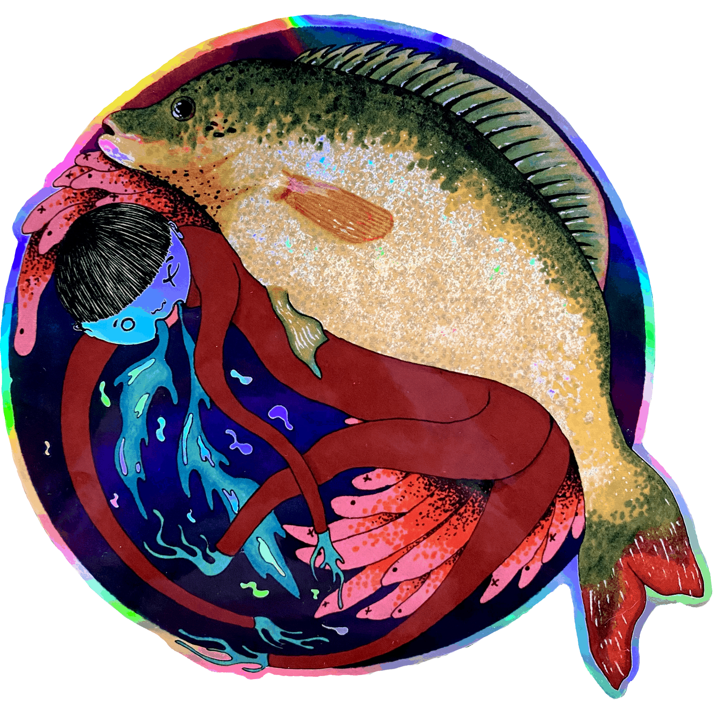 Tsunami XL Holographic Sticker