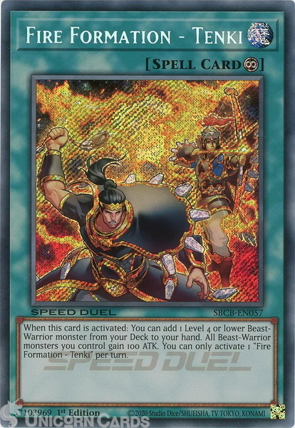 SBCB-EN057 FIRE FORMATION - TENKI - 1st Edition - NM - Secret Rare