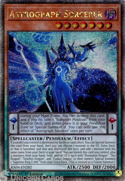 RA04-EN282 ASTROGRAPH SORCERER - 1st Edition - NM - Quarter Century Secret Rare