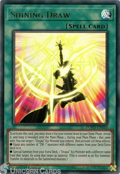 DUPO-EN010 SHINING DRAW - 1st Edition - NM - Ultra Rare
