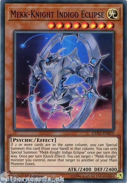 EXFO-EN019 MEKK-KNIGHT INDIGO ECLIPSE - 1st Edition - NM - Super Rare