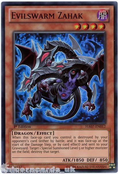 HA07-EN012 EVILSWARM ZAHAK - 1st Edition - NM - Super Rare
