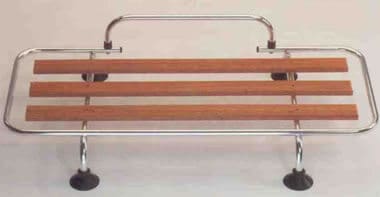 Wood & Chrome Retro Classic sports car boot rack Luggage Rack