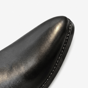 BootBottom Royal Black Leather Boots