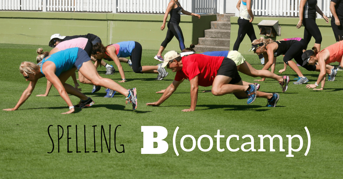 Spelling Game Team Workout Bootcamp Ideas