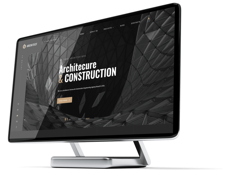 Architecture Bureau Bootstrap 4 Template - Download Artistic Minimal Image | 4K