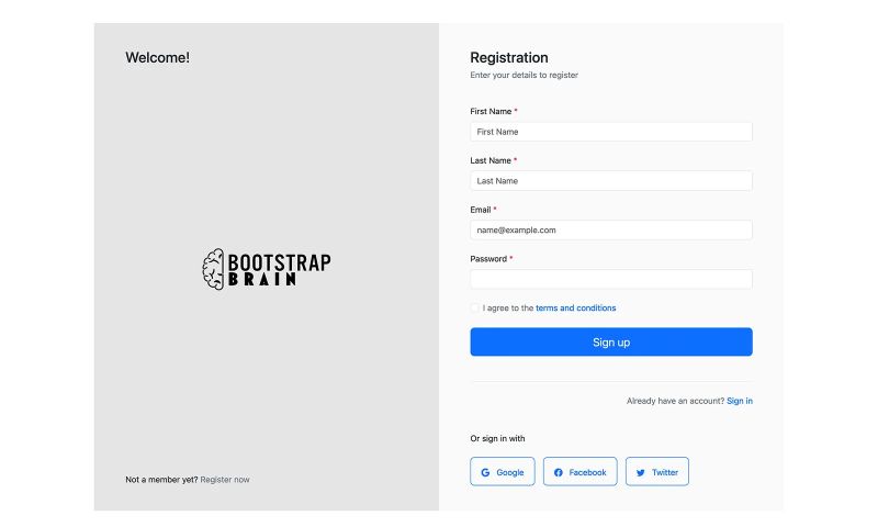 Bootstrap Forms Registration Form Bootstrap 5 Validation Example - High Quality City Picture - Ultra HD