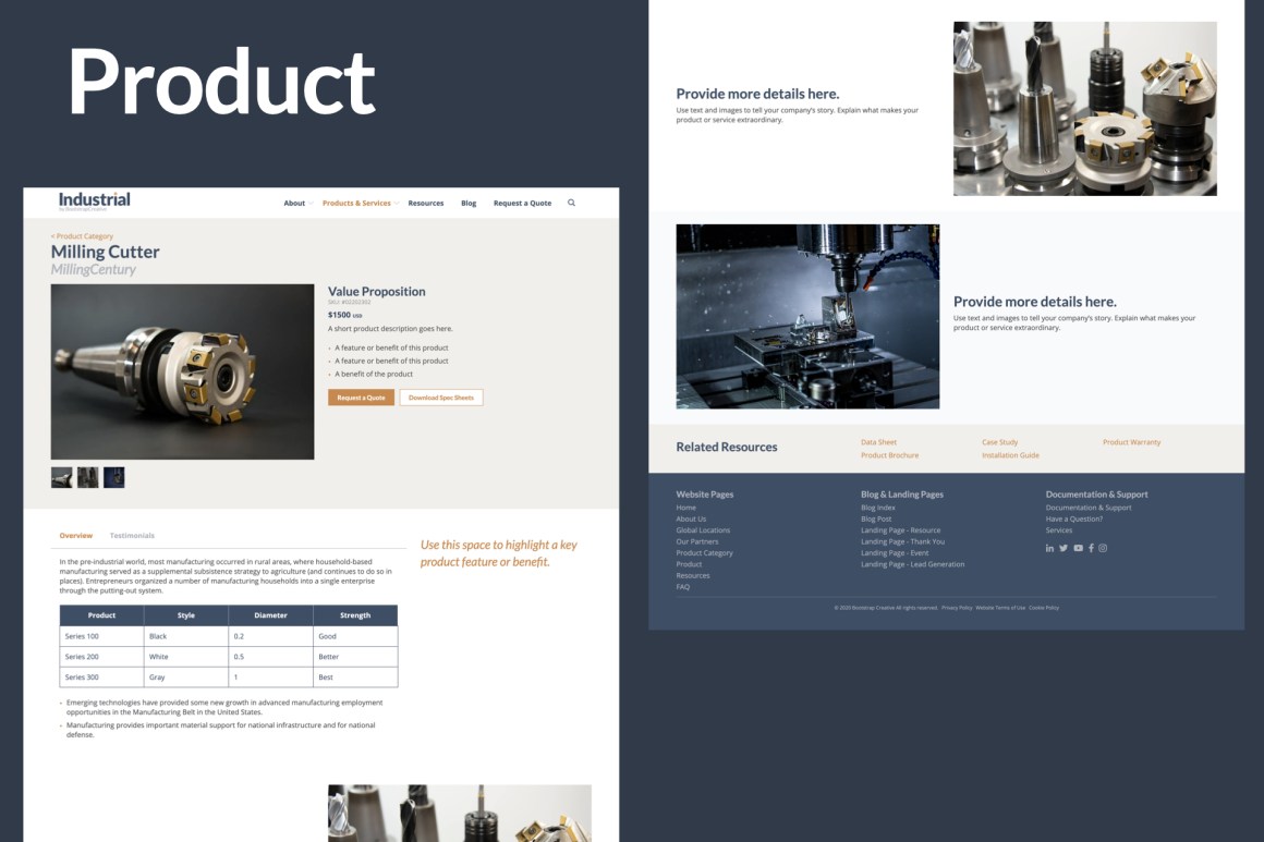 Manufacturing Website Templates Industrial PRO HubSpot CMS Theme