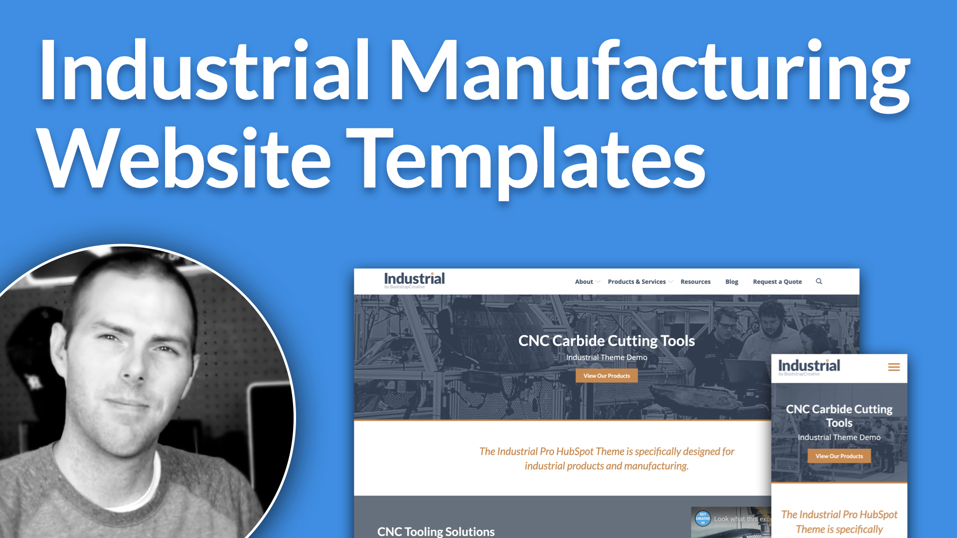 how to create industrial manufacturing responsive website fast