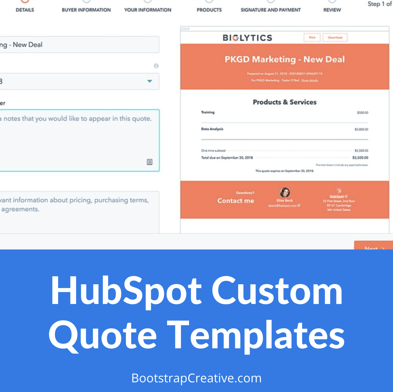 hubspot custom quote templates