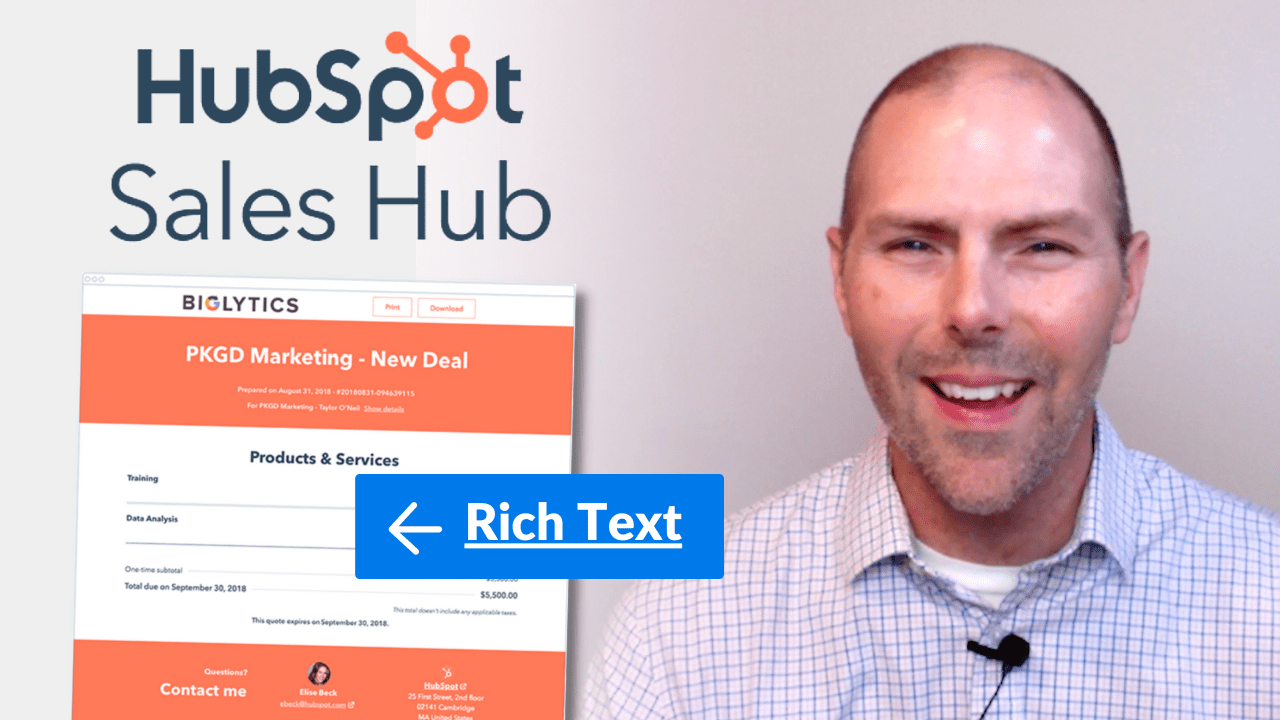 how to add a custom property to a HubSpot sales quote template