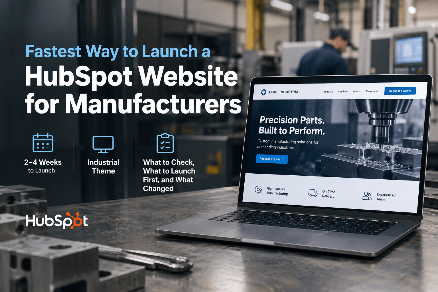 Industrial Website Launch Banner