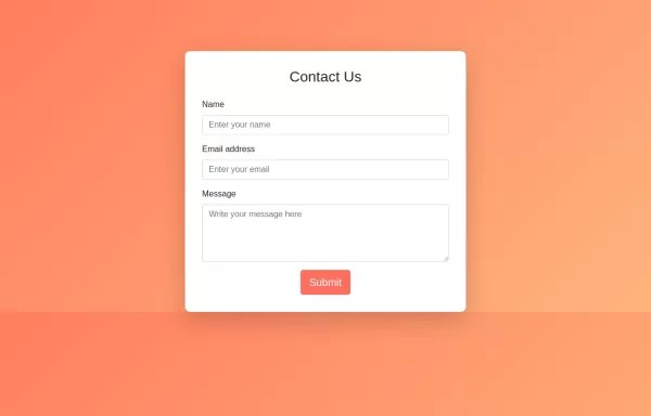 Contact Us Form - Bootstrap 5 Example